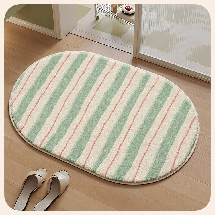 Soft Striped Bathroom Mat
