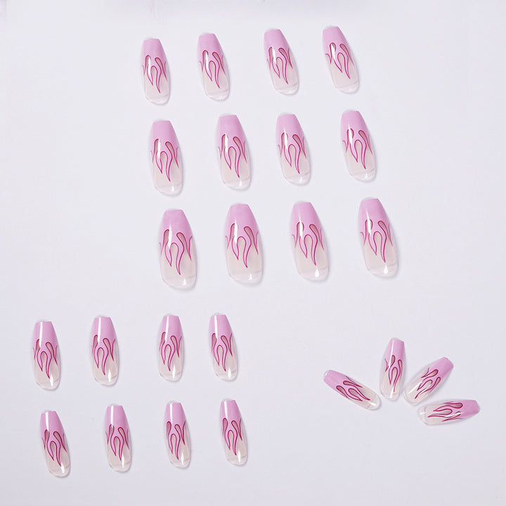 Flame design artificial nails Kalsten