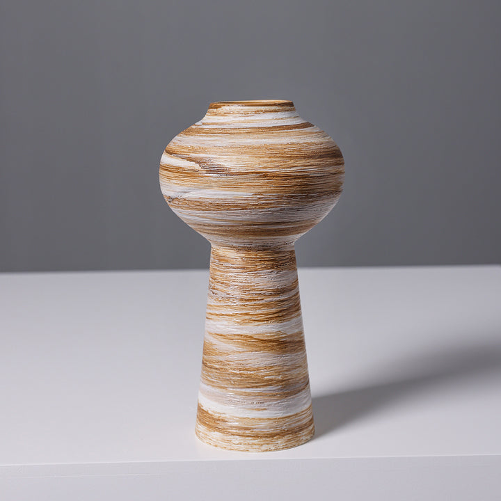 Artistic Spiral Design Ceramic Vase Kalsten
