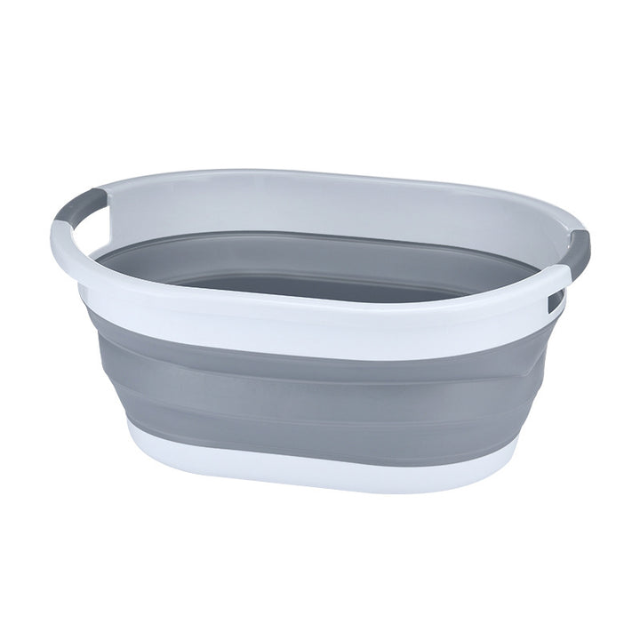 collapsible multi-purpose wash basin made of silicone and plastic