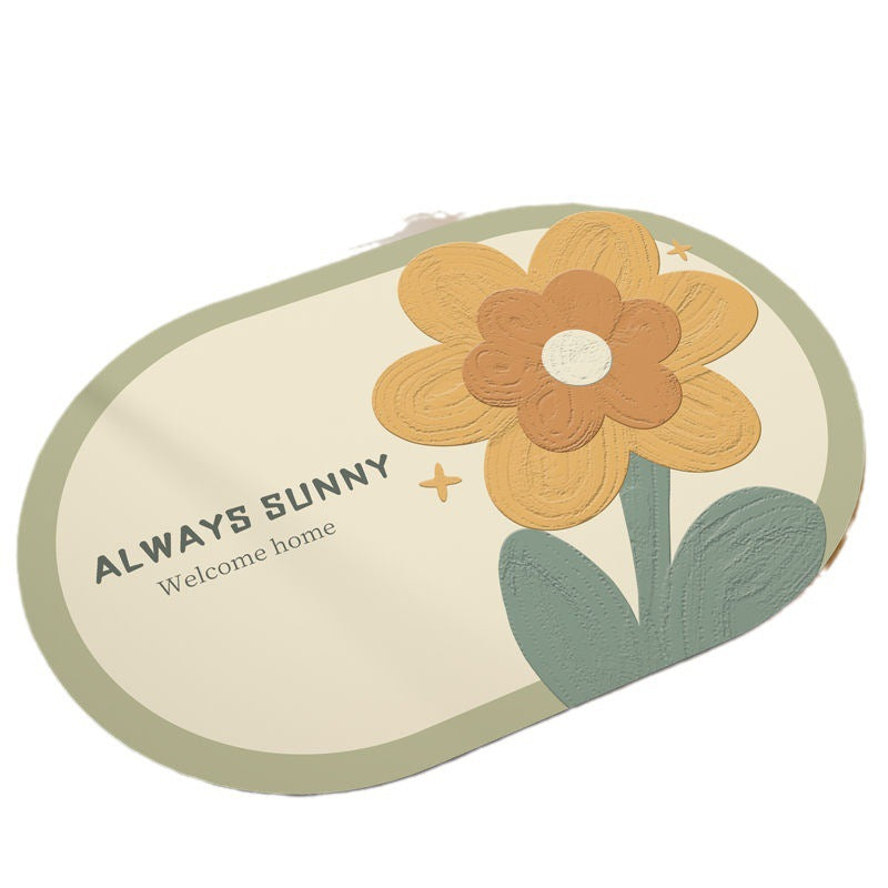 Charming Floral Welcome Mat Kalsten