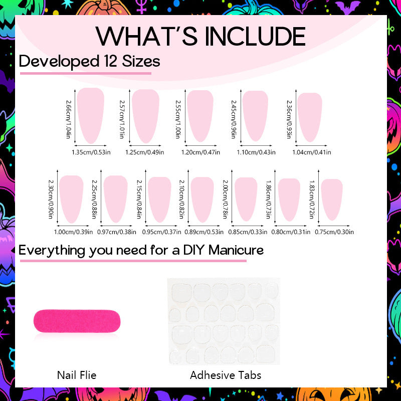 Artificial Nail Set with Elegant Drop Designs Kalsten