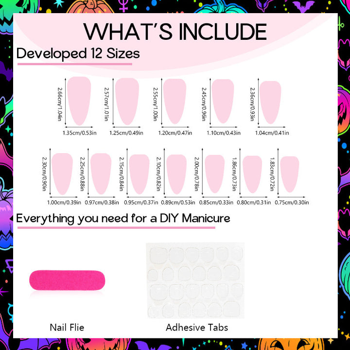 Artificial Nail Set with Elegant Drop Designs Kalsten