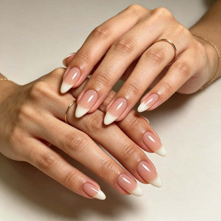 Artistic Press-On Nail Set with Celestial Design Kalsten