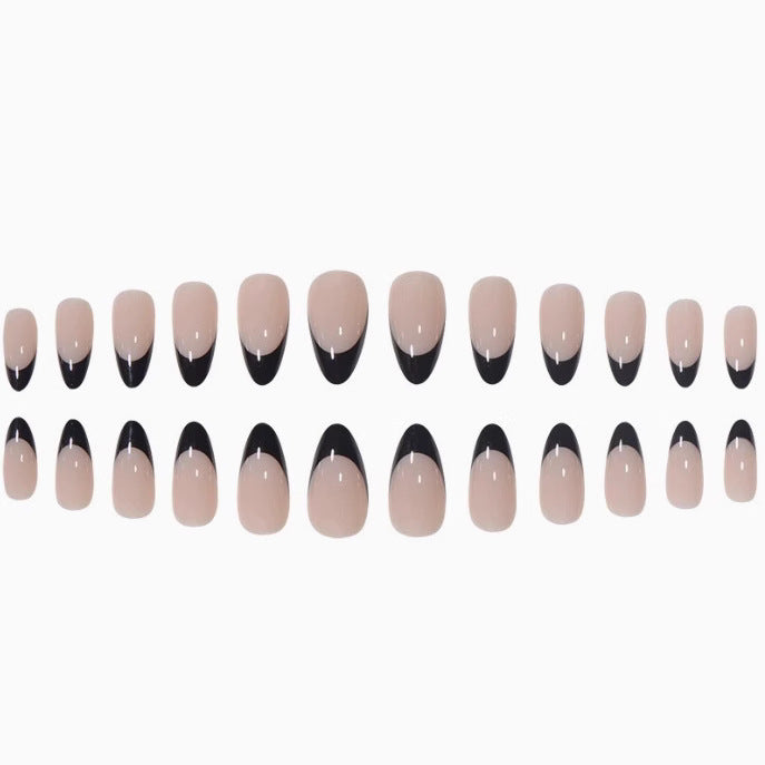 Elegant Black French Tip Acrylic Nail Enhancements Kalsten