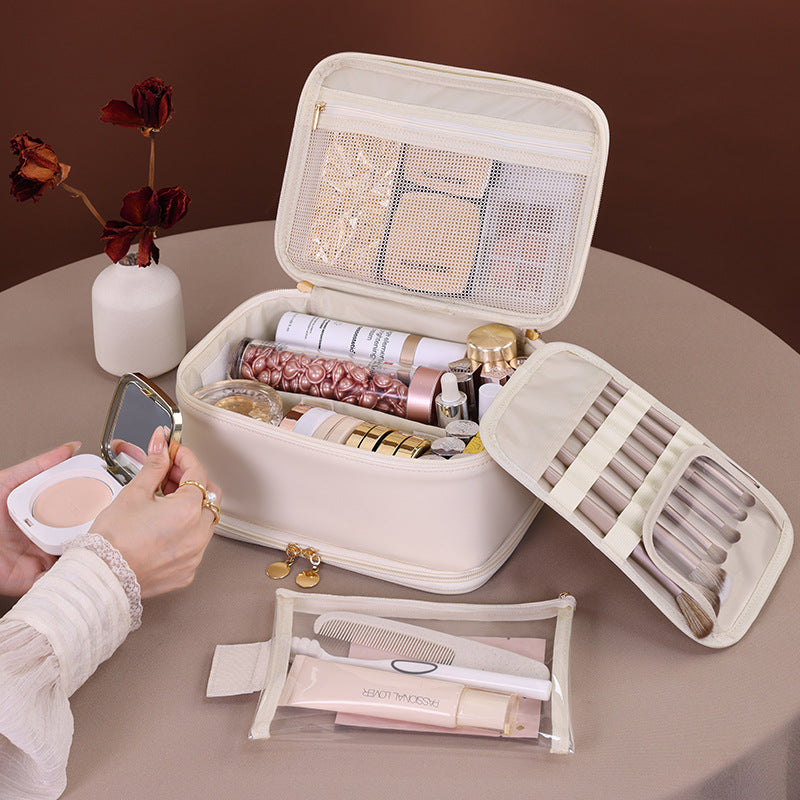Cosmetic Organizer With Multiple Compartments And Practical Viewing Window Kalsten