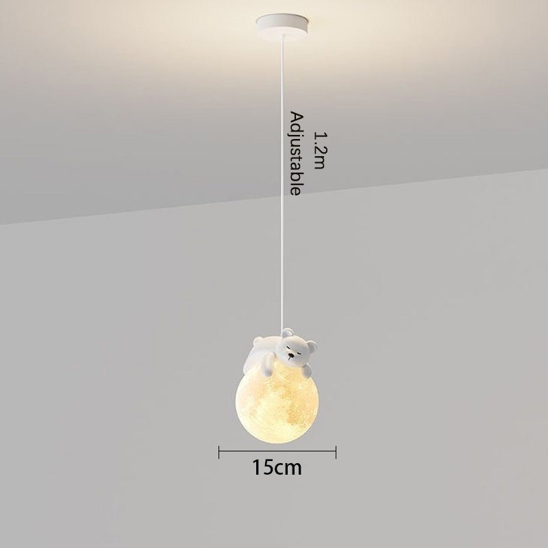 Hanging Moon and Rabbit Pendant Light