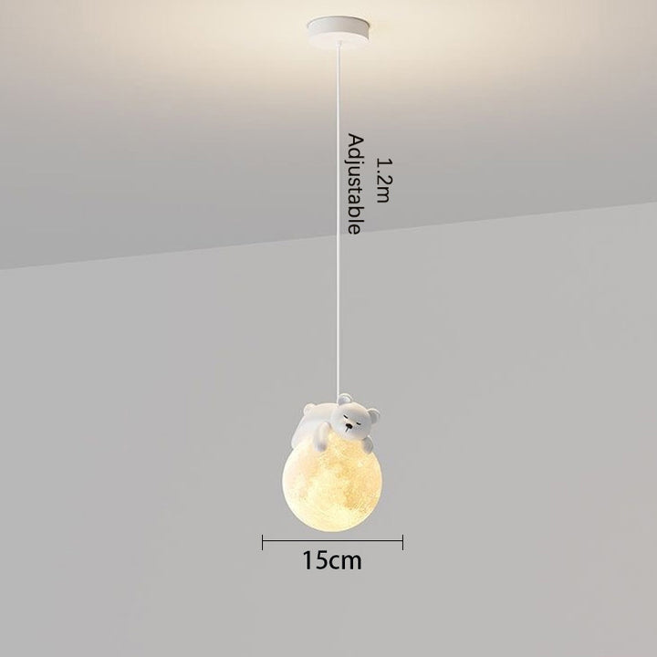 Hanging Moon and Rabbit Pendant Light