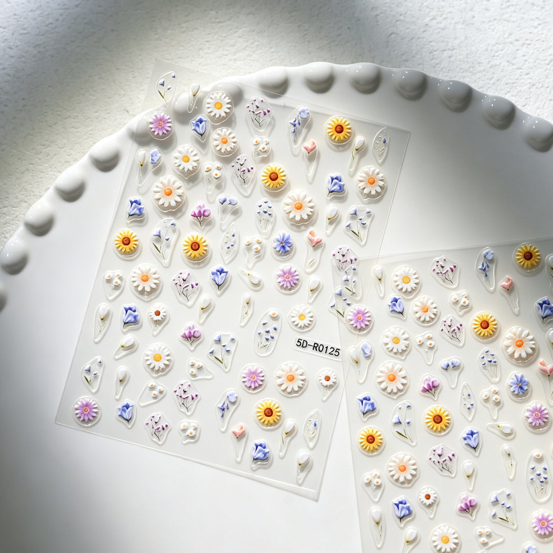 Decorative 3D Floral and Butterfly Nail Art Charms