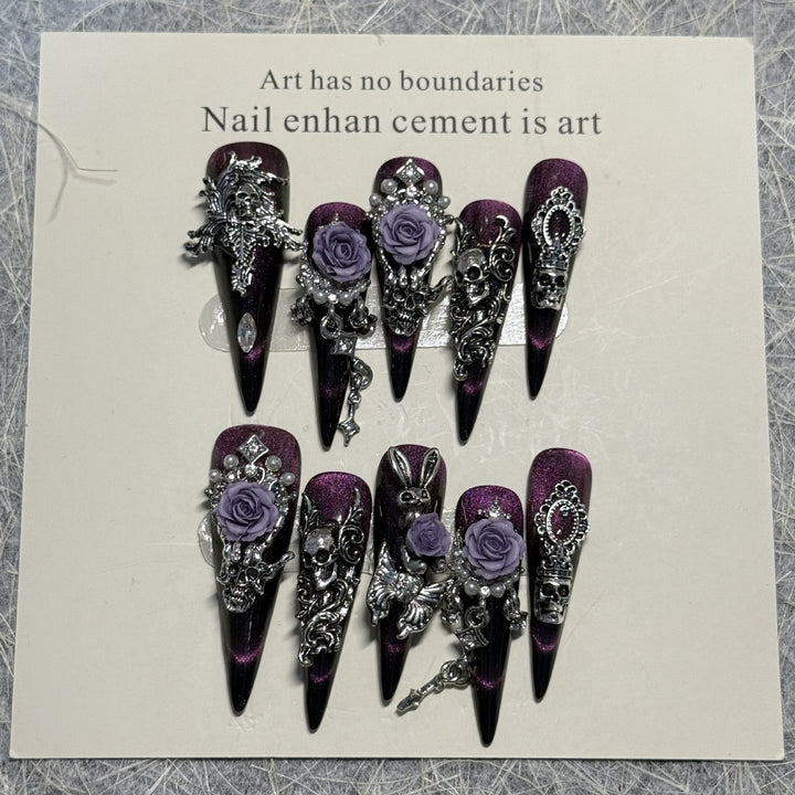 Gothic Themed Press-On Nail Set