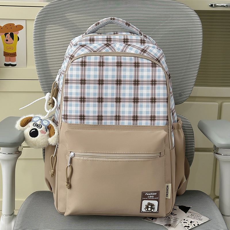 Stylish Plaid Design Backpack Kalsten