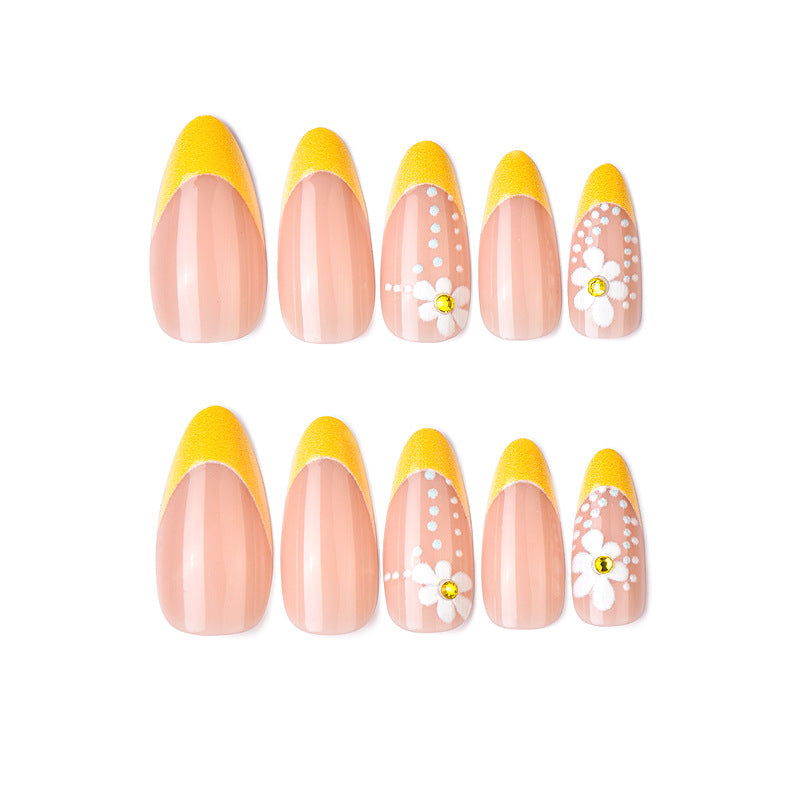 Artistic Floral Design Press-On Nail Art Set Kalsten