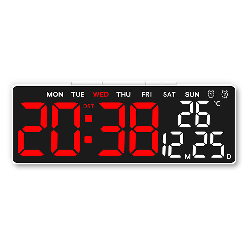 Digital weather alarm clock with large LED display and temperature display Kalsten