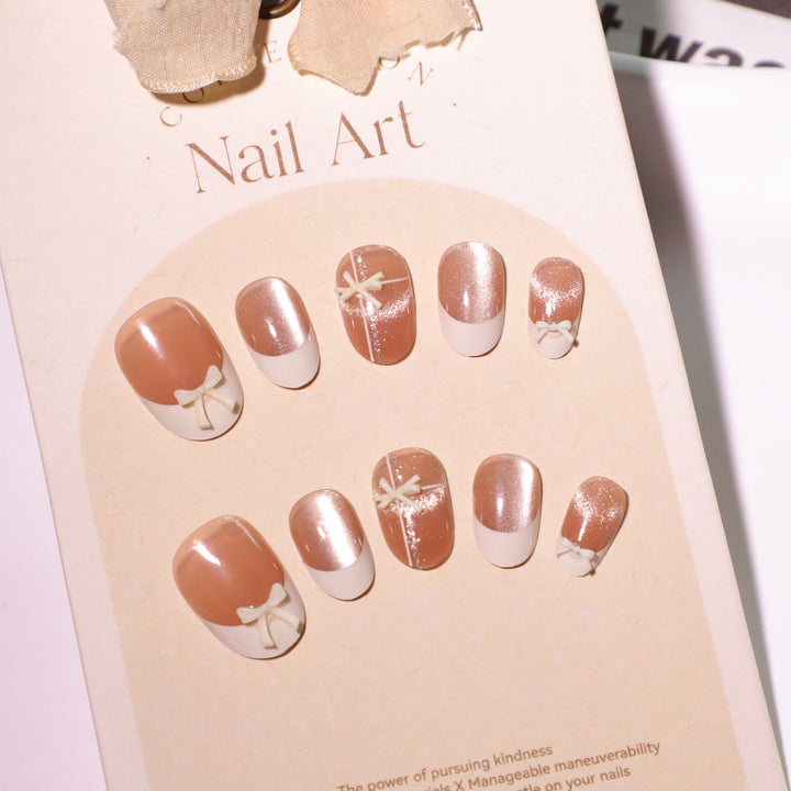 Elegant Artificial Nail Art with Delicate Floral Designs Kalsten