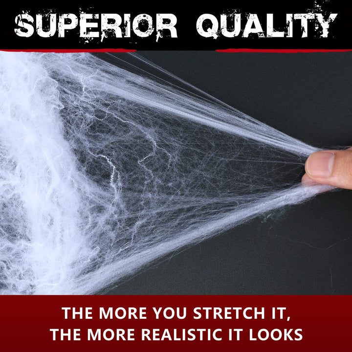 Stretchable Faux Spider Web Halloween Porch Decoration With Detachable Mini Plastic Spiders