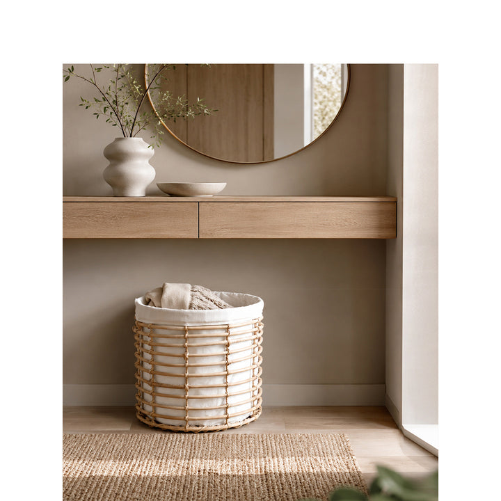 Basket with high-quality cotton inner bag Kalsten