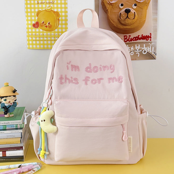 Embroidered Motivational Casual Backpack Kalsten
