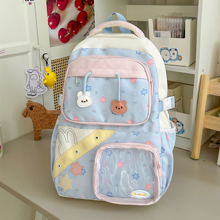 Playful Embroidered Star-Themed Backpack Kalsten