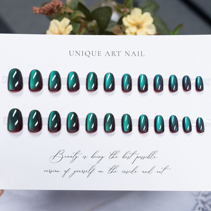 Glossy Press-On Nail Art Set
