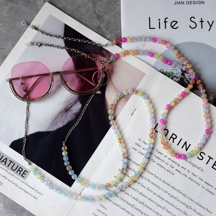 Colorful Textured Beaded Eyewear Chain Kalsten