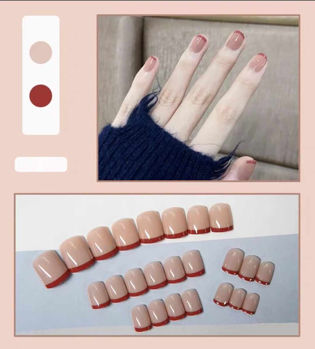 French Tip Press-On Nails