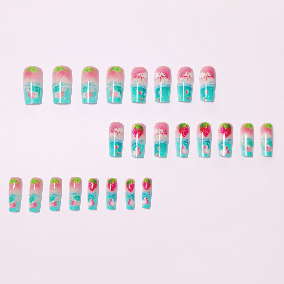 Artistic Summer-Themed Nail Art Kalsten