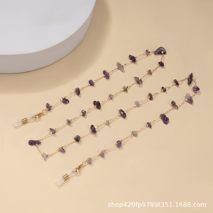 Multi-Color Stone Chain Necklace kalsten