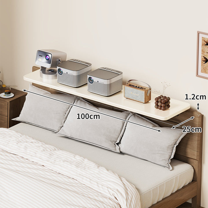 Slim Wall-Mounted Floating Bedside Shelf with Concealed Brackets