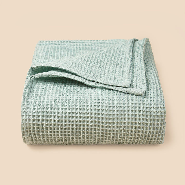 Textured Waffle Weave Throw Blanket kalsten