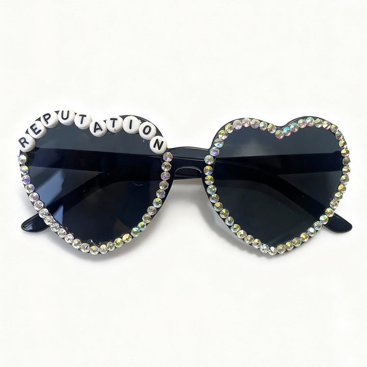Heart-Shaped Rhinestone-Embellished Sunglasses Kalsten 1787141205
