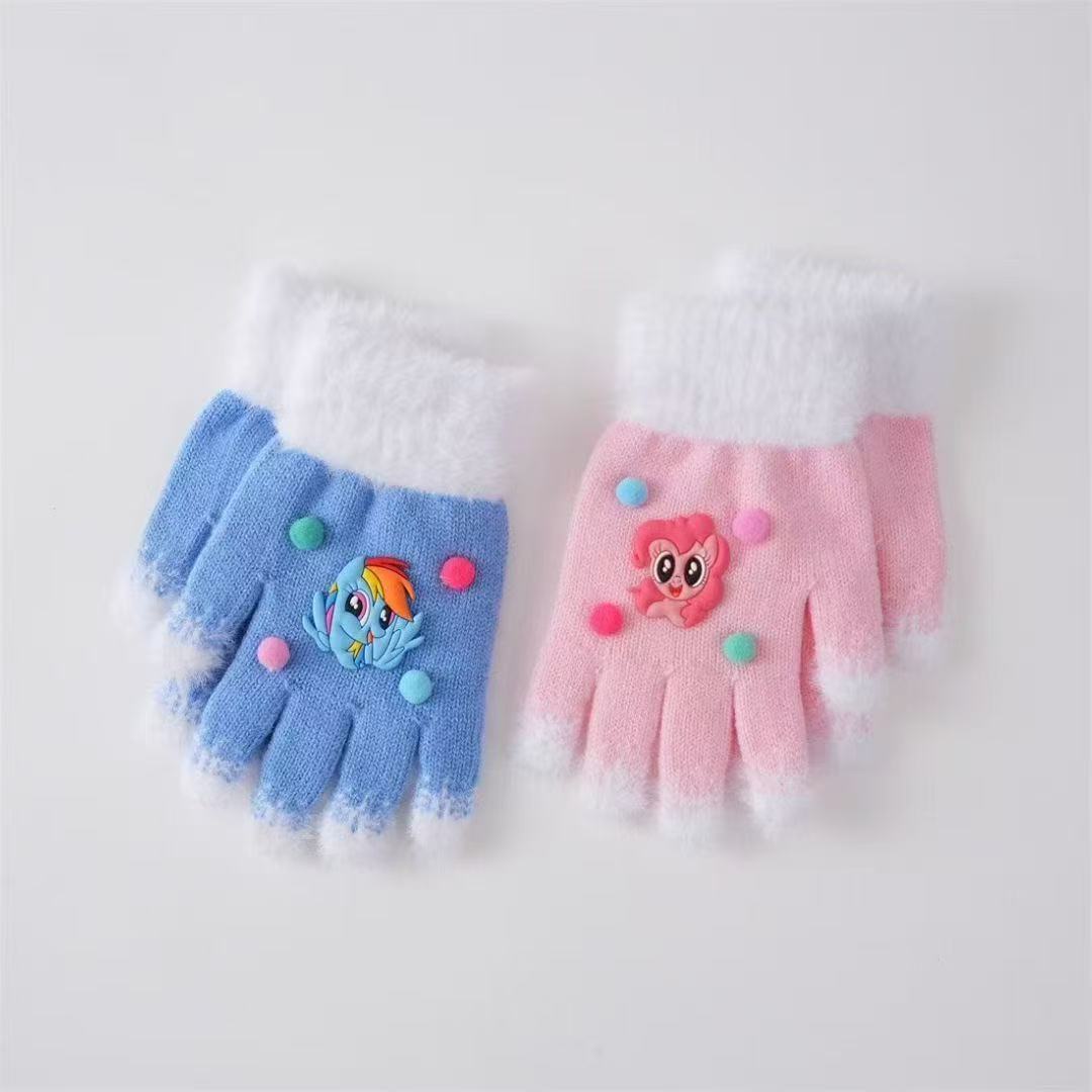 Cute Plush Cartoon-Themed Fingerless Gloves Kalsten