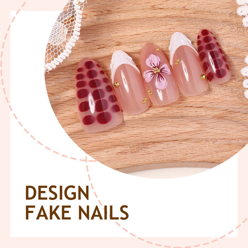 Nail art set with decorative floral and glamorous design Kalsten
