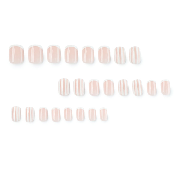 Artificial nail art with stripe pattern Kalsten