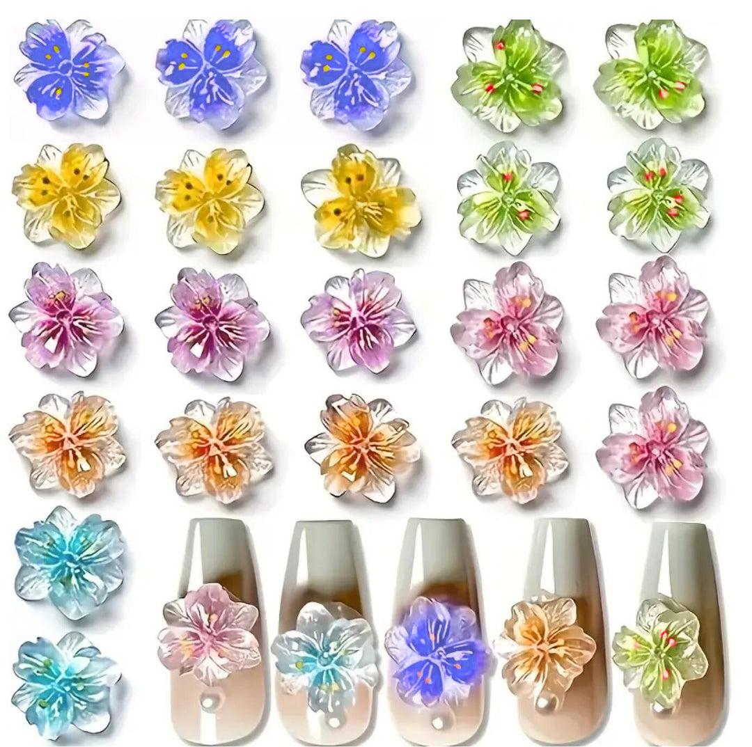 3D Floral Nail Art Charms