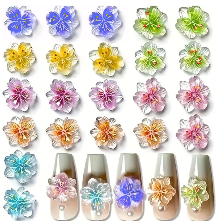 3D Floral Nail Art Charms