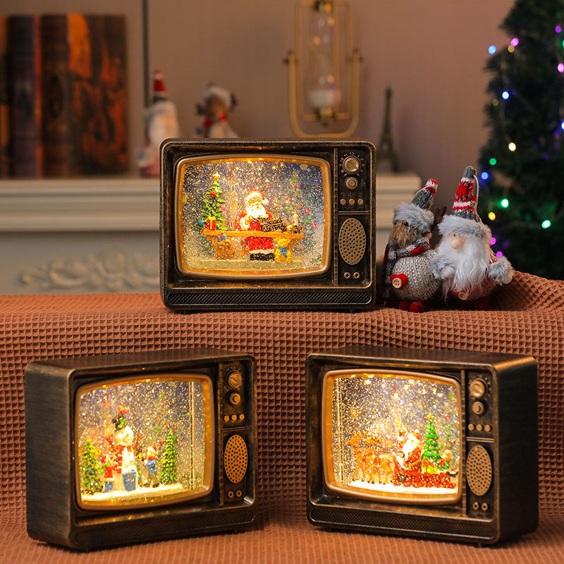 Decorative LED Lantern with Santa Figurine Kalsten