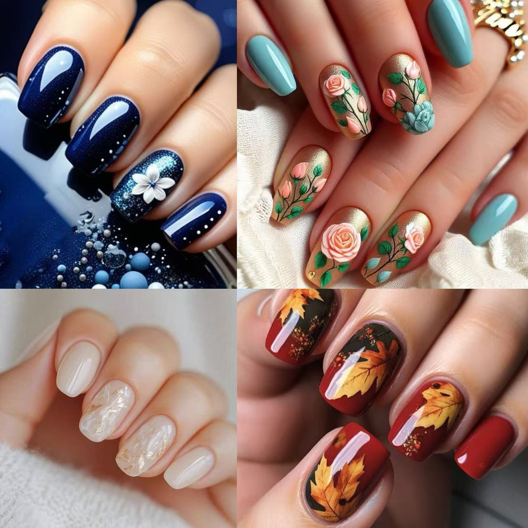 Artificial nails in elegant French tip design Kalsten