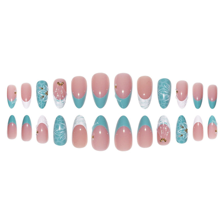 Decorative Floral Stiletto Press-On Nails Kalsten