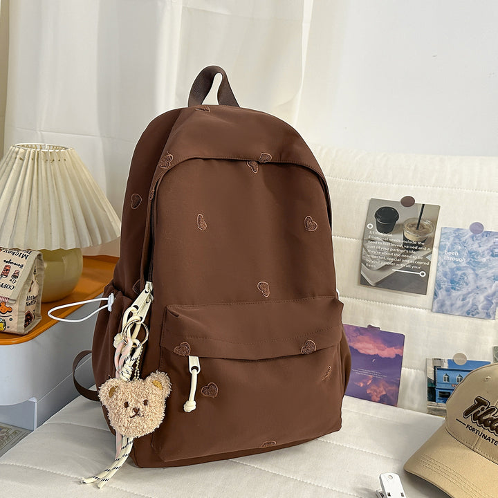 Versatile Casual Backpack with Fun Character Charm Kalsten