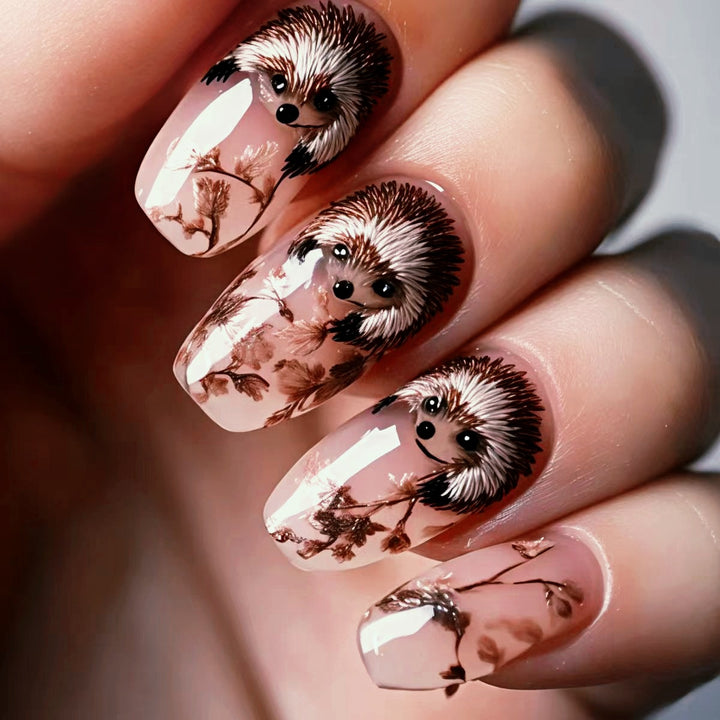 Decorative Hedgehog Nail Art Kalsten