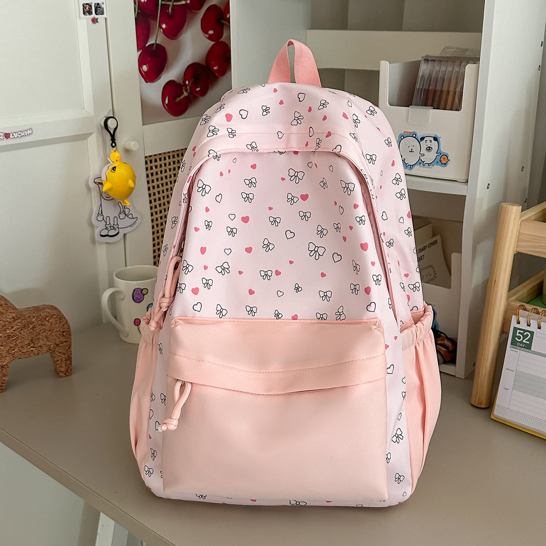 Stylish Heart-Printed Backpack Kalsten