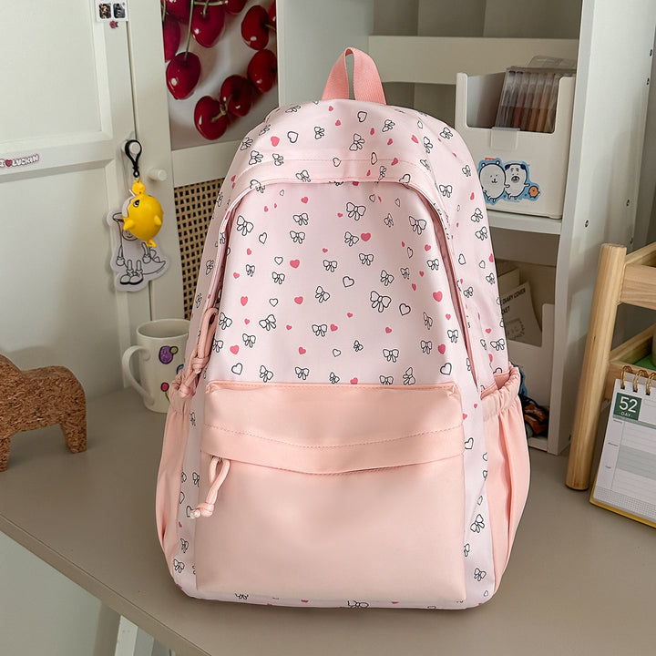 Stylish Heart-Printed Backpack Kalsten