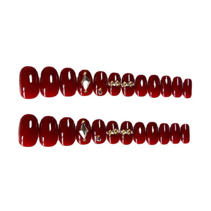 Decorative Floral Embellished Press-On Nail Set