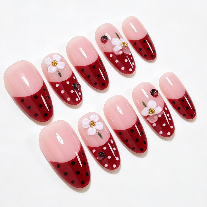 Elegant Floral Nail Art Design Kalsten