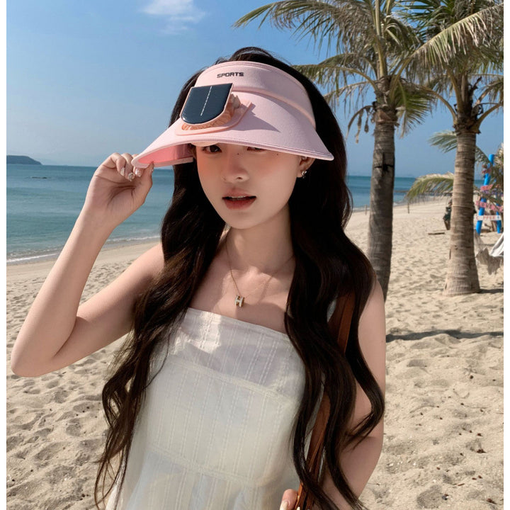 Adjustable sun visor for with integrated smartphone holder and UV protection Kalsten