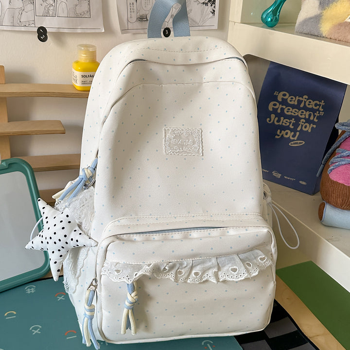 Decorative Polka Dot School Backpack Kalsten