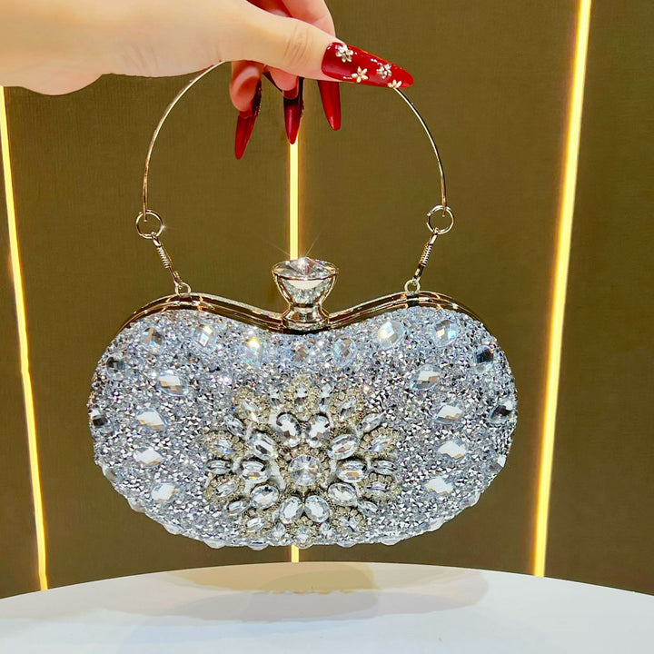 Ornate Crystal-Embellished Evening Clutch