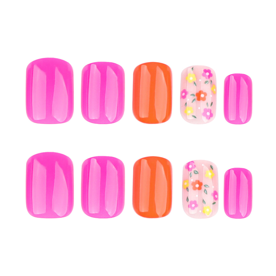 Artful Nail Art with Lively Floral Accents Kalsten
