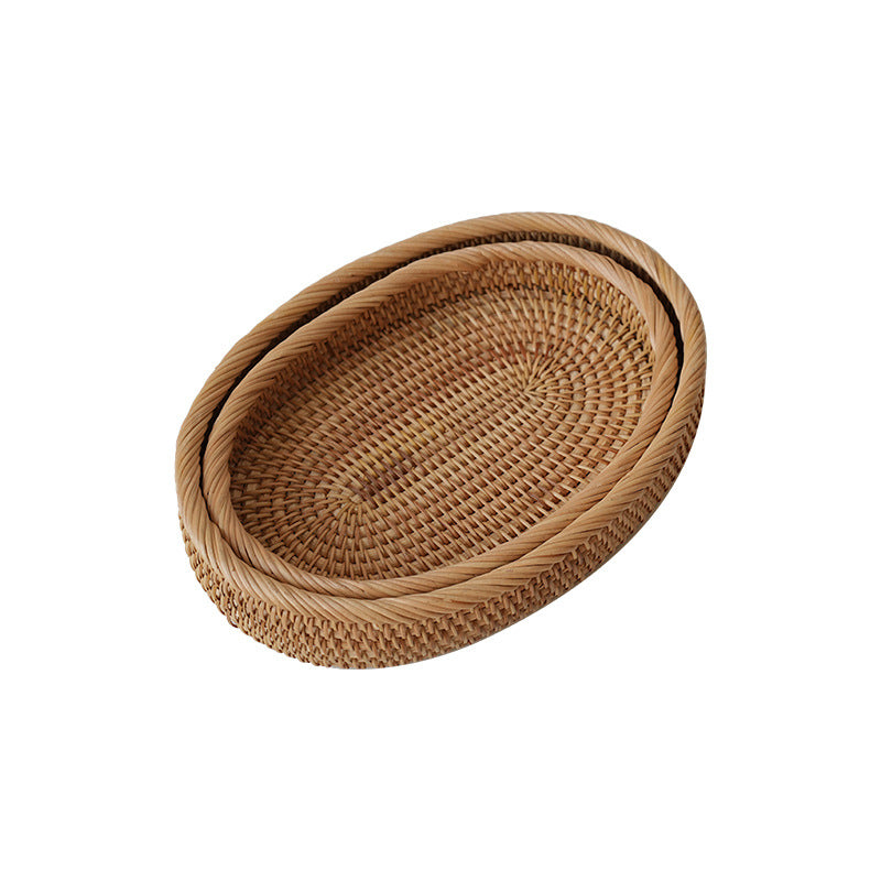 Women's oval decorative basket made of woven natural material Kalsten