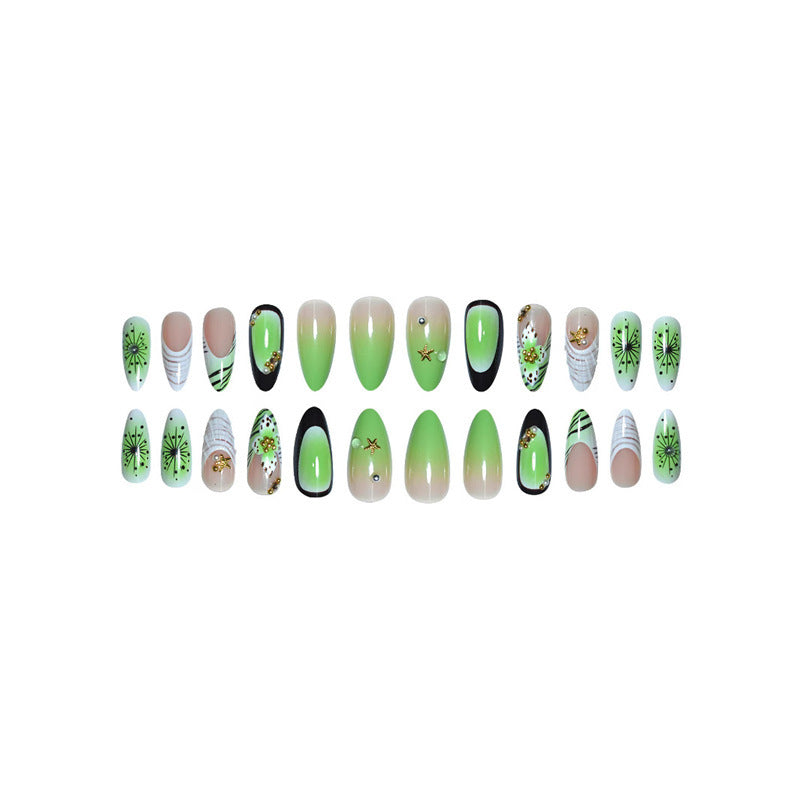 Artistic Floral Shell-Design Nail Enhancements Kalsten